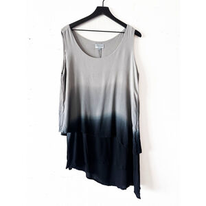 Joseph A. Gray and Black Ombre Tank Top Women's Size 1X
